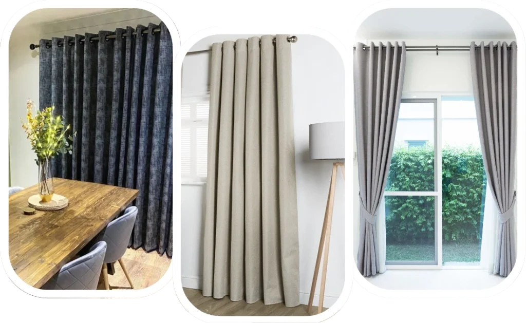 Luxurious Eyelet Curtains Dubai