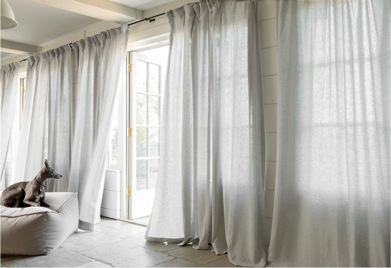 Elegant Linen Curtain Installation