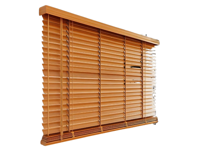 Premium motorized wooden blinds