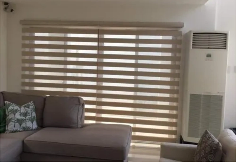 Installed zebra blinds in office