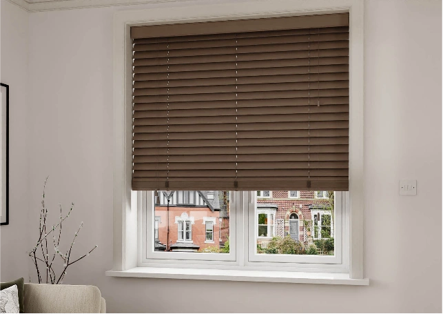 Real wooden blinds finish
