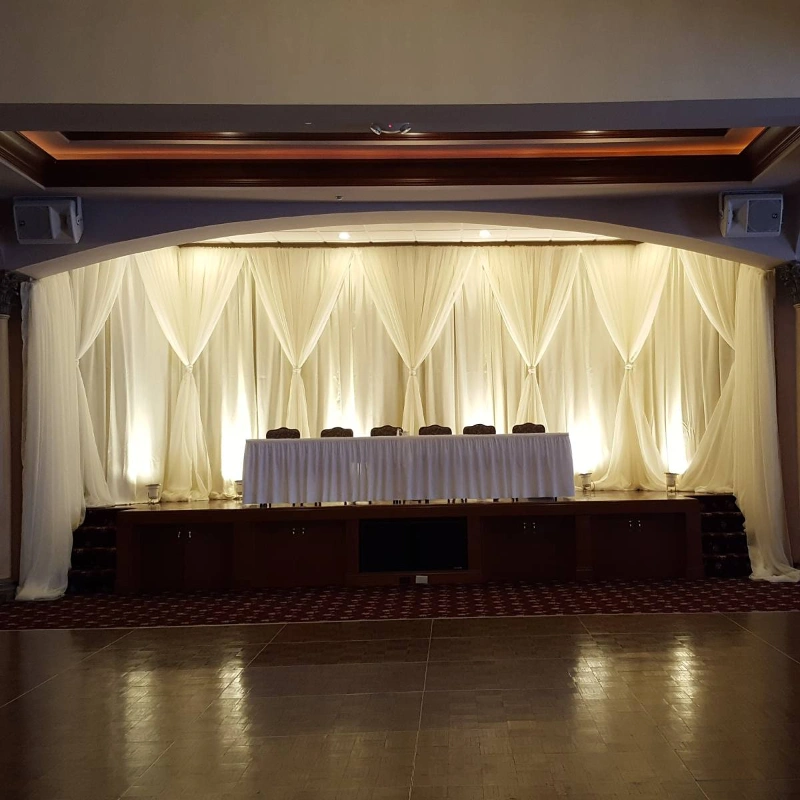 Sheer fabric theatre curtains