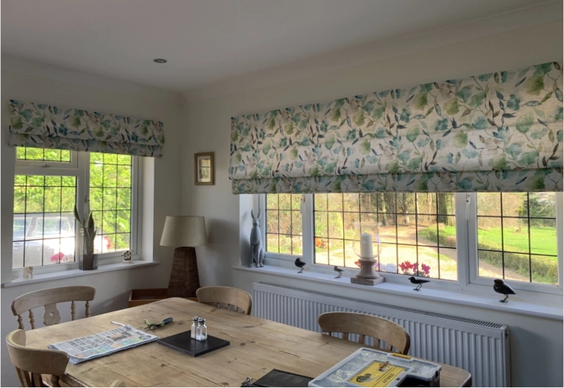 Elegant Roman Blinds Setup