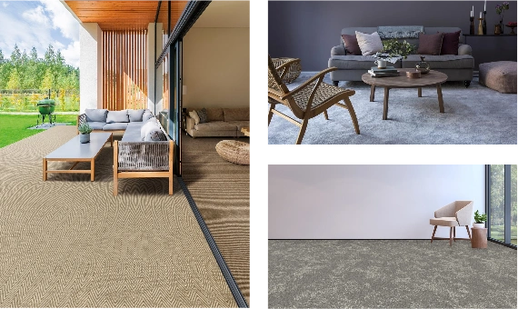 Plush broadloom carpet texture