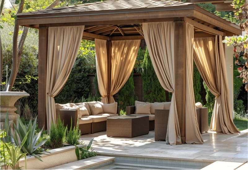 Soundproof Outdoor Curtains Setup