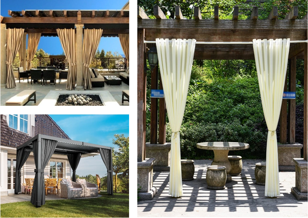 Stylish outdoor patio curtains