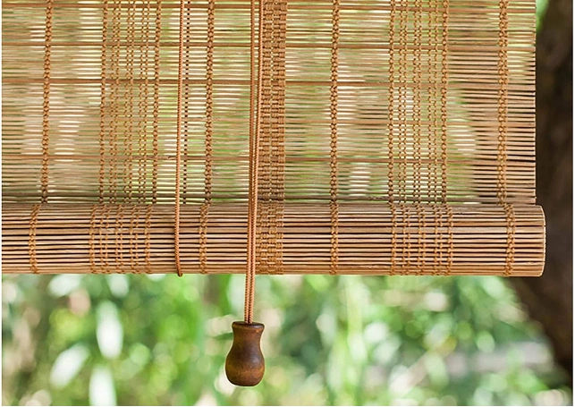 Elegant Roman bamboo blinds