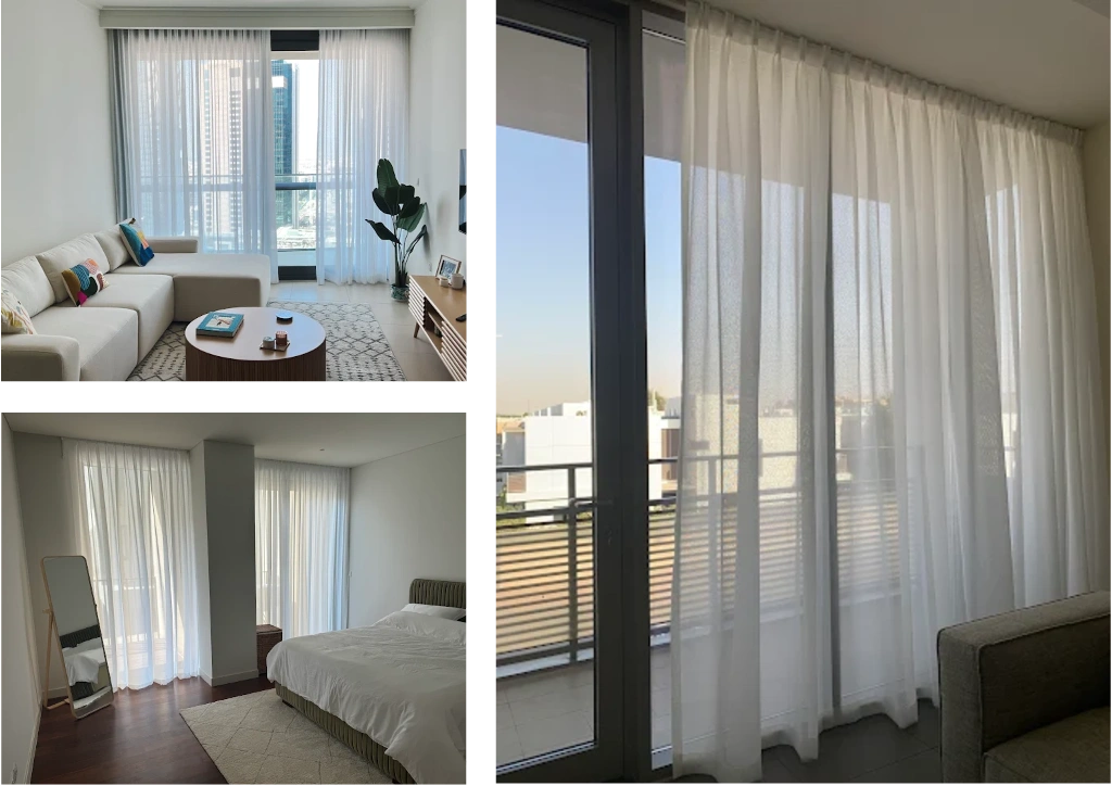 Modern sheer curtains for interiors