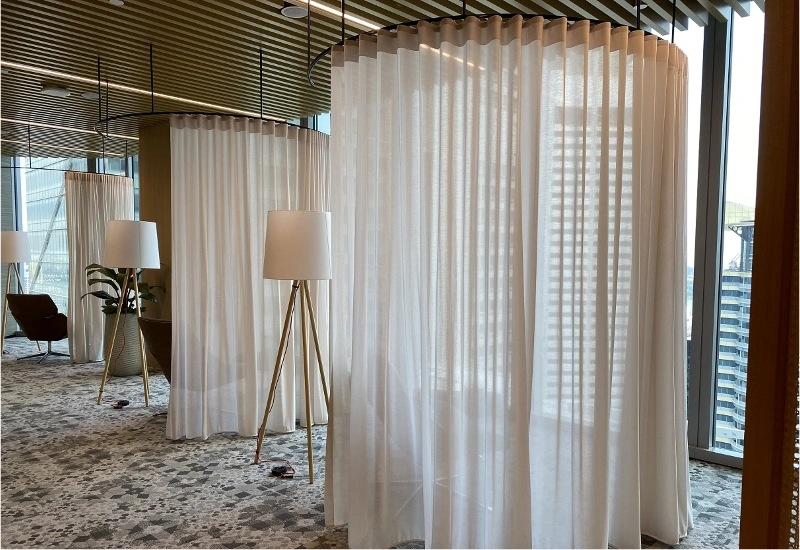 Stylish Soundproof Curtains Installation