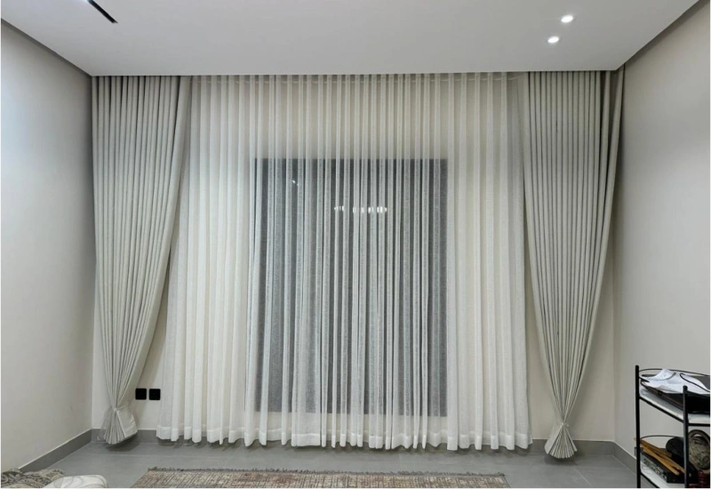 Timeless Linen Drapery Installation