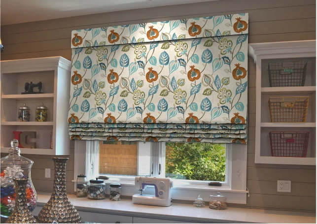 Traditional pleated Roman blinds