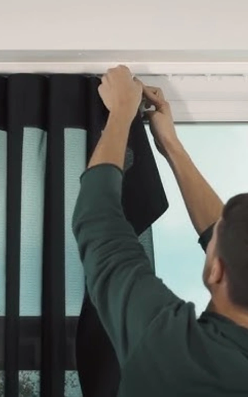 Smooth panel blinds installation UAE