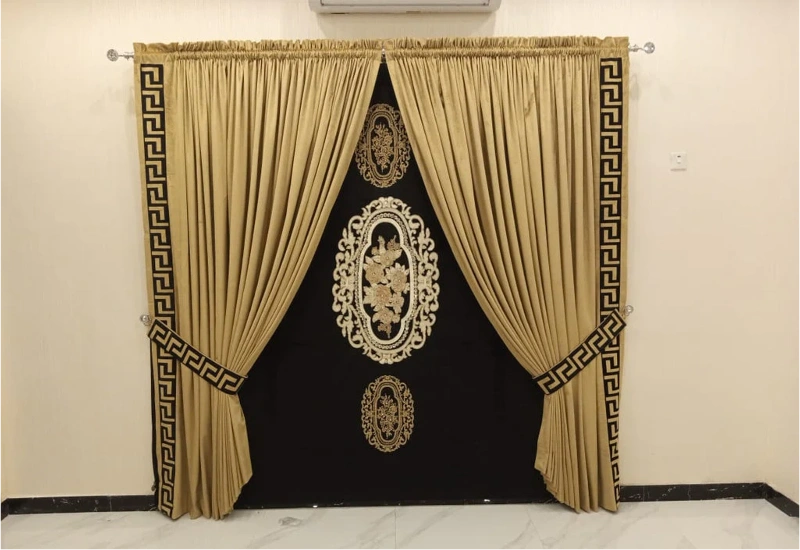 Velvet Curtains Installation Project