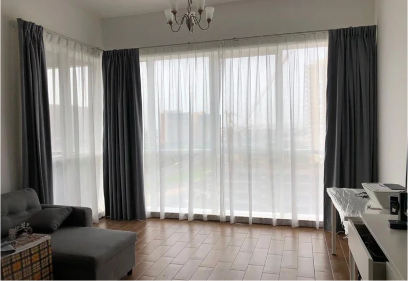 Velvet curtains project for hotel suite