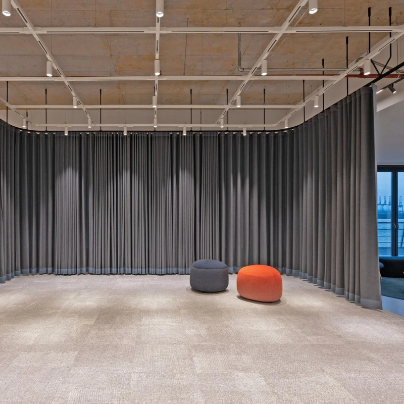 wave style office curtains
