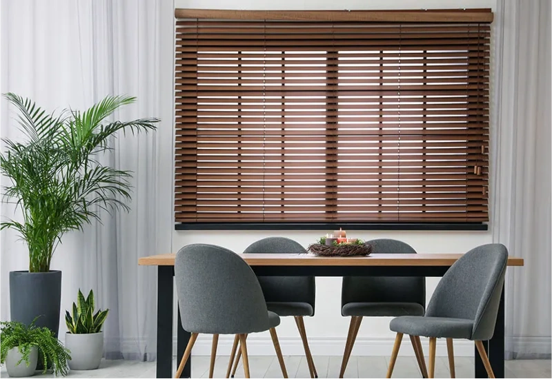 Installed wooden blinds Dubai