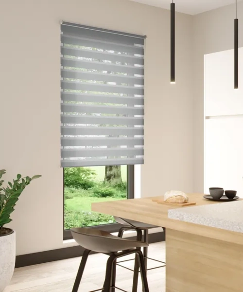 Stylish zebra blinds with stripes