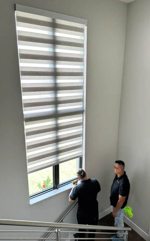 Professional zebra blinds installation