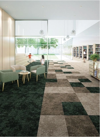 Affordable carpet tiles for interiors