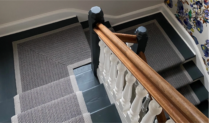 Installed carpet in living room