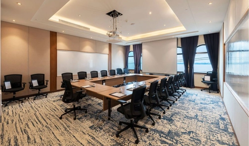 Meeting room carpet tile makeover