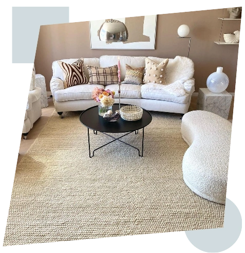 Dubai beige wool carpet