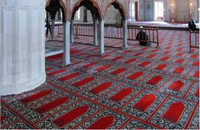 Floral pattern mosque carpet design in Dubai