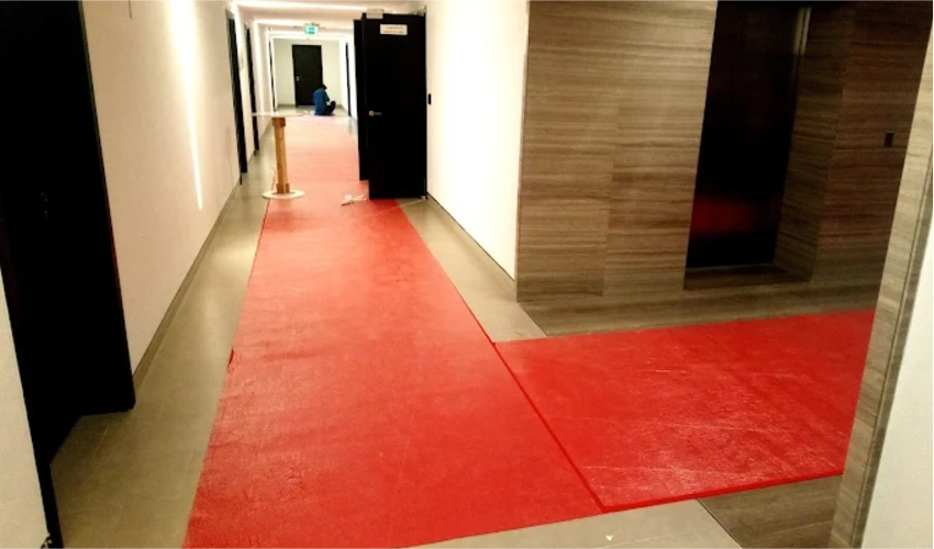 Premium exhibition carpet installation Dubai