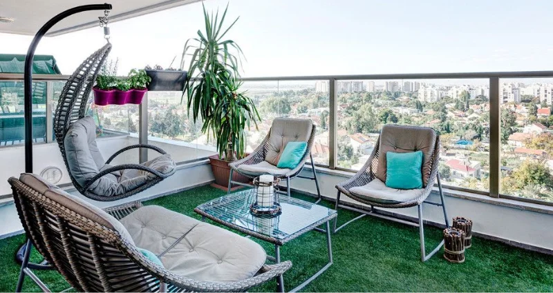 Rattan Balcony Sofa Set