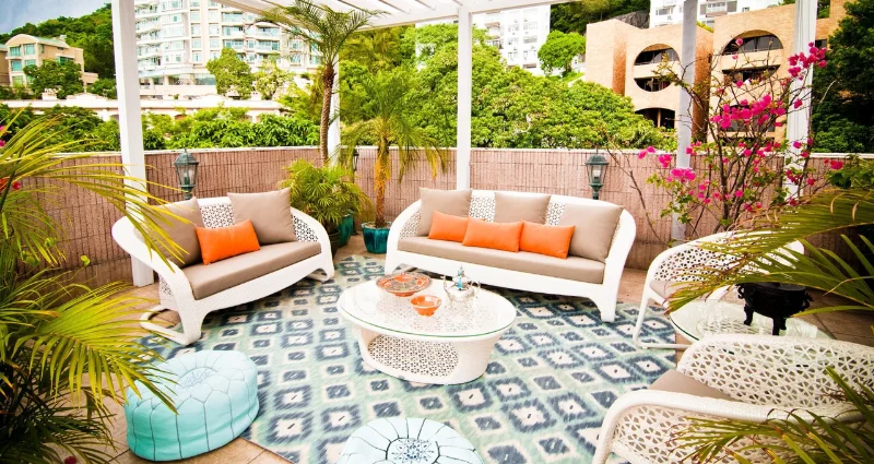 Outdoor Sofa Set with Table