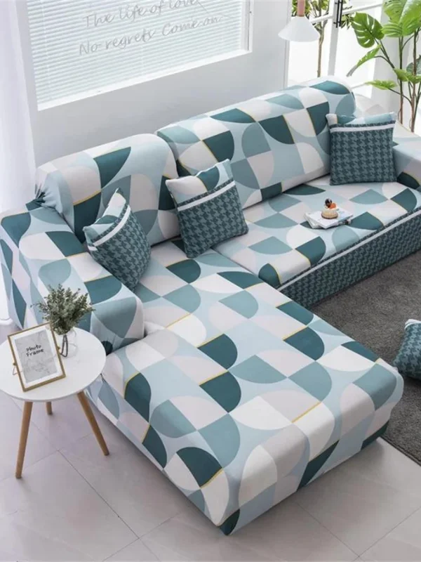 Fabric sofa covers in modern Dubai living room