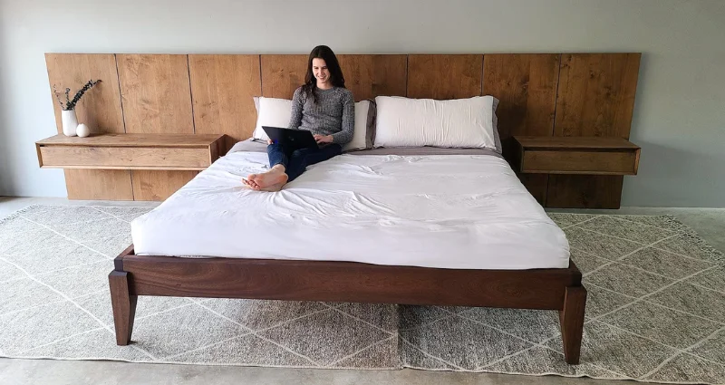 Modern floating wall headboard Dubai