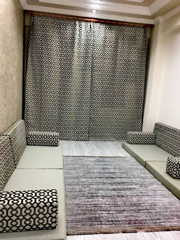 Floor majlis with cushions and carpets Dubai