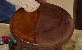 Polishing wooden furniture in Dubai to restore natural shine and smooth finish