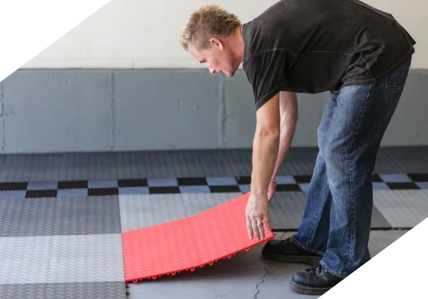 Garage flooring installation in Dubai