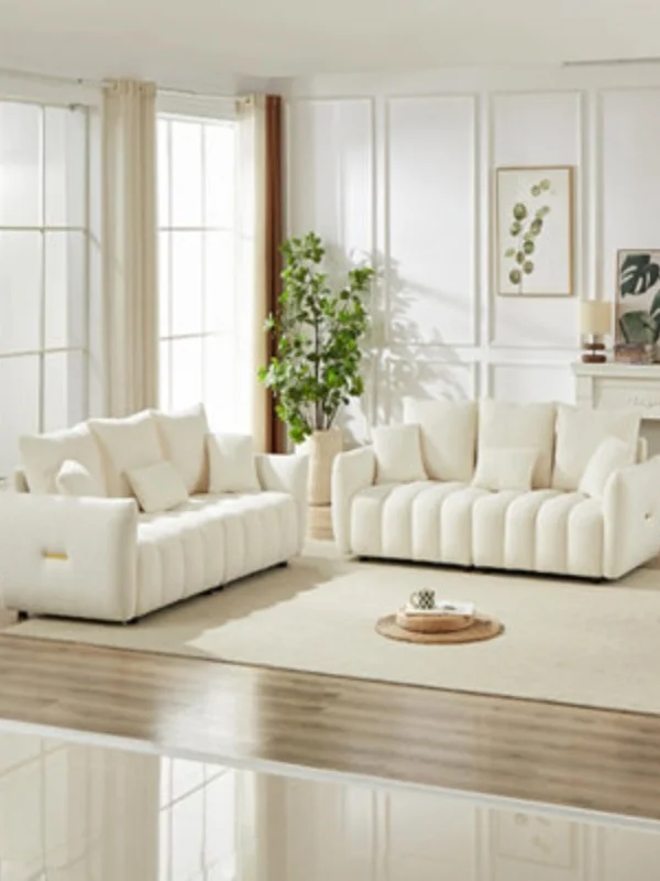 Modern living room sofa set in Dubai home