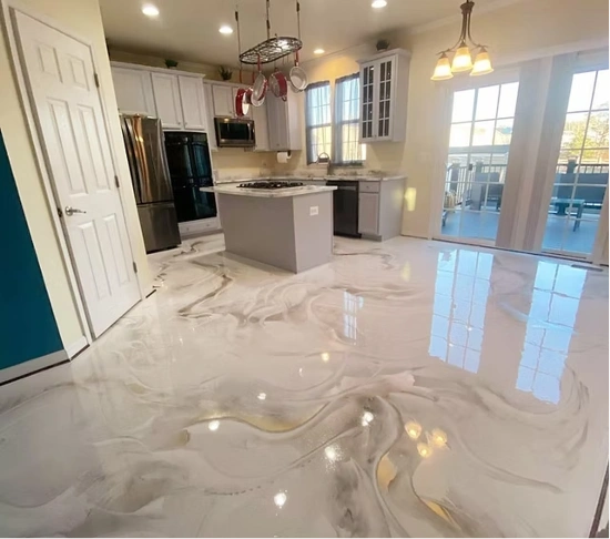 Metallic epoxy flooring UAE