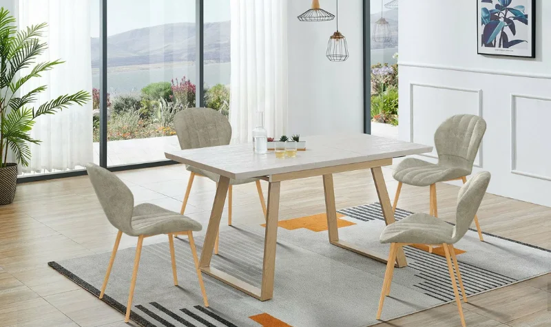 Stylish dining table with chairs Dubai