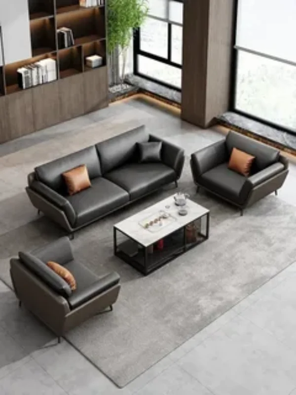 Modern office sofa set in Dubai workspace