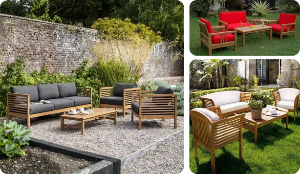 Modern wooden outdoor furniture sets Dubai