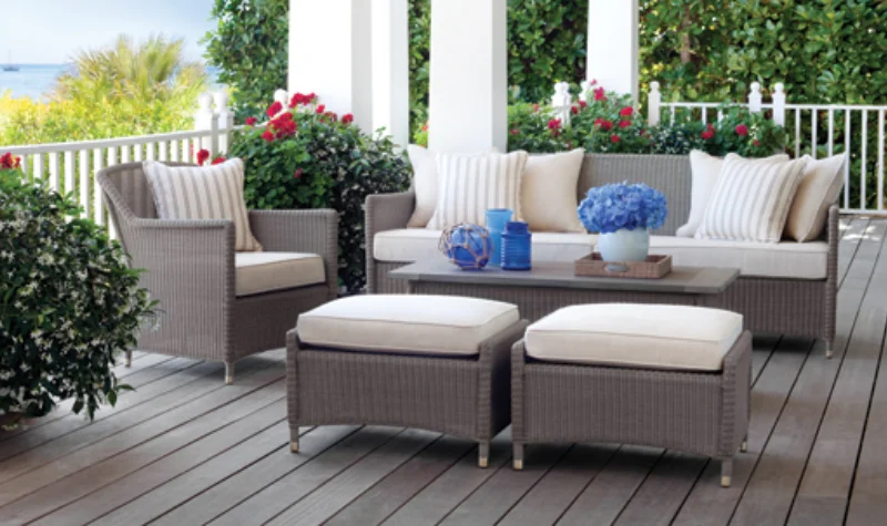 Outdoor rattan sofa set with table Dubai