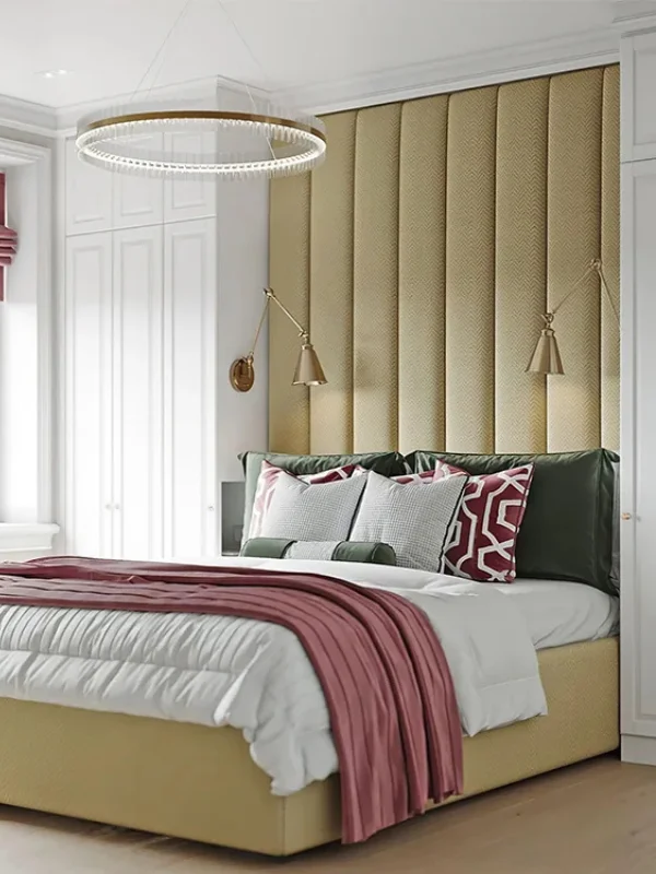 Compact single upholstered headboard