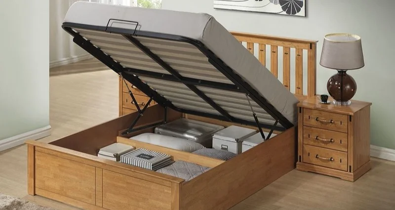 Wooden customized storage bed with drawers