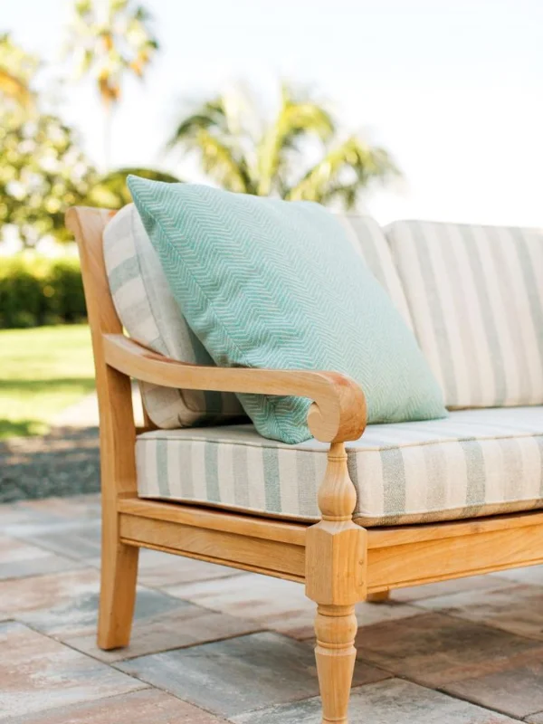 Teak wood sofa with elegant finish