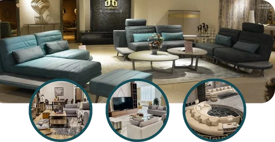 Modern sofas and luxury living room furniture Dubai