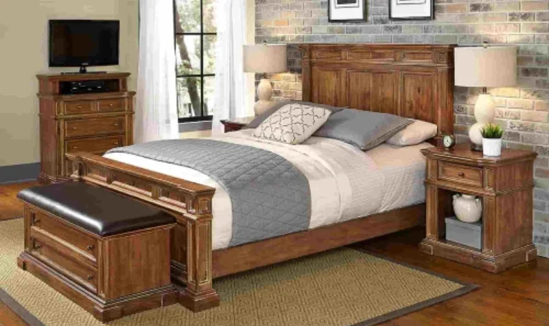 Classic wooden bedroom furniture set