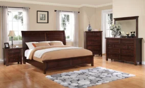 Classic wooden bed set Dubai