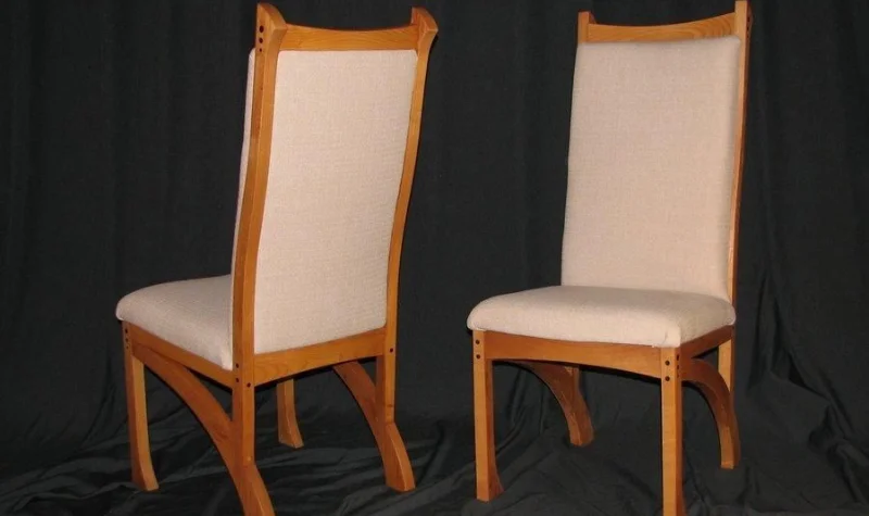 High back wooden chairs Dubai