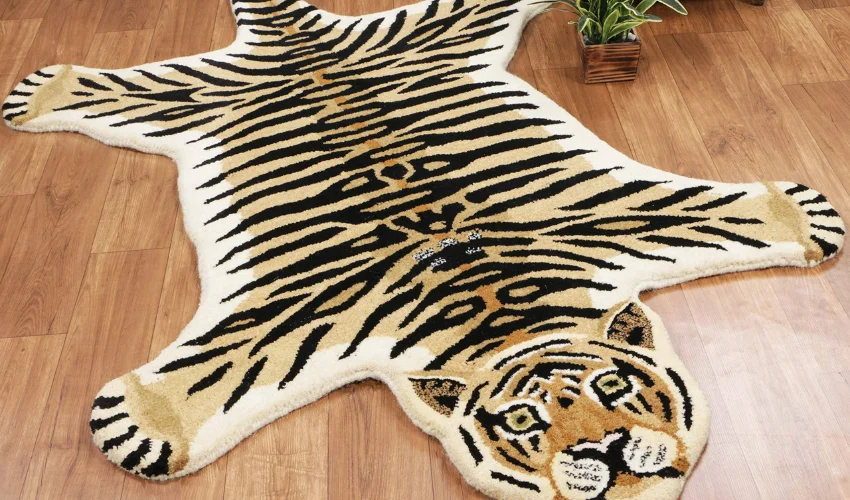 Tiger pattern rug