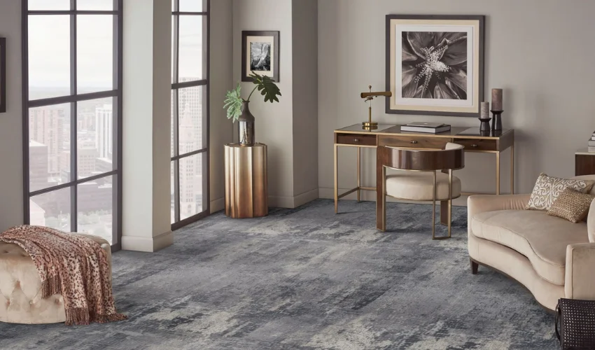 Office vinyl flooring setup